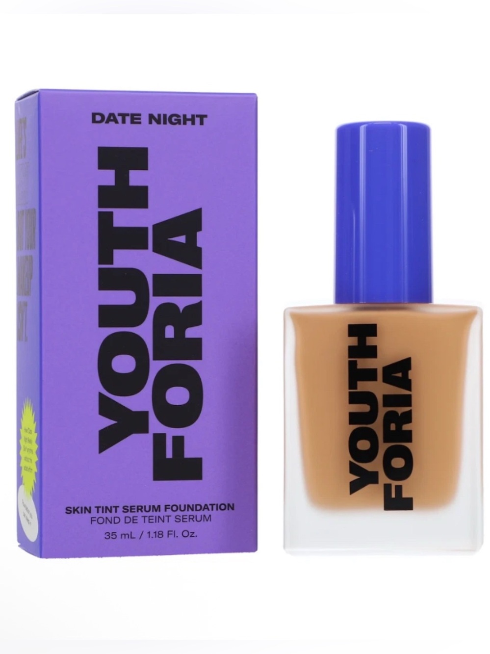 YOUTHFORIA #315 Skin Tint Serum Foundation Light Medium Neutral Warm Undertones.